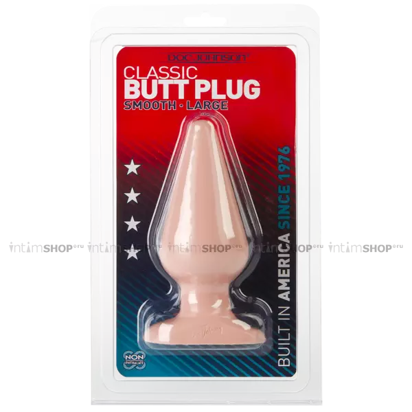 Анальная пробка Doc Johnson Classic Butt Plug L, телесная